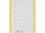 LEITZ® Trennblätter A4 1652, zur freien Verwendung, 25 Stück, gelb