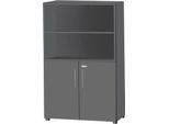 Schäfer Shop Select Kombischrank Start Off, 4 OH, abschließbar, B 800 x T 420 x H 1514 mm, Holz, graphit/graphit