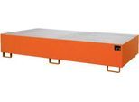 Regalwanne Typ RW/GR 2700-3, mit Gitterrost, orange RAL2000