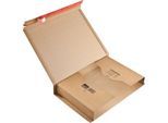 ColomPac Wickelverpackung CP 020, mit Selbstklebeverschluss, Wellpappe, braun, B 510 x T 330 x H 85 mm (A3), 20 Stück
