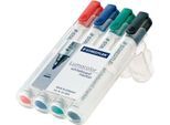 STAEDTLER Whiteboardmarker Lumocolor®, farbsortiert, Rundspitze: 2 mm, 4er Set