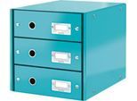 LEITZ® 3 Schubladen Click + Store, hoch, eisblau