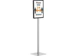 Plakatständer Durable Info Stand Basic, A3 Hoch- & Querformat, beidseitig lesbar, 2 DURAFRAME® MAGNETIC Inforahmen, inkl. Montageset, Metall