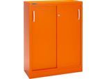Schäfer Shop Select Schiebetürenschrank, 3 Ordnerhöhen, B 1200 mm, orange RAL 2004