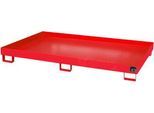 Regalwanne Typ RW/RW 2200-1, ohne Gitterrost, rot RAL3000