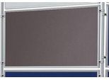 Franken Stellwandtafel ECO beidseitig Filz, grau, Aluminiumrahmen, 1200x600 mm