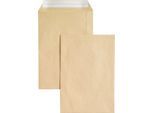 Versandtaschen Eurokuvert, DIN C5, ohne Fenster, haftklebend, 90 g/m², 500 Stück, Papier, braun