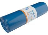 Deiss PREMIUM PLUS® Abfallsäcke, Recycling-LDPE, reißfest, B 700 x H 1100 mm, 120 liter, 55 µm, blau, 250 Stück