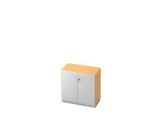 Aktenschrank, 2 OH, B 800 x T 420 mm, Buche-Dekor/silber
