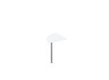 Schäfer Shop Select Ansatztisch BST, Viertelkreis, Rundrohrfuß, B 800 x T 800 x H 717 mm, weiß/weißaluminium RAL 9006