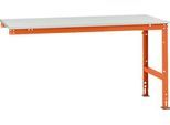 Manuflex Ansatztisch UNIVERSAL Standard, Tischplatte Kunststoff, 1750x1000, rotorange