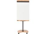 Flipchart Rocada Natural Transformer, Stahlboard, Rahmen in Holzoptik, mit Rollen