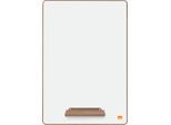Mini-Whiteboard Nobo, Format A4, beidseitig nutzbar, magnethaftend, beschreibbar, abnehmbarer Ständer, Ablageschale, B 210 x T 5 x H 297 mm, weiß