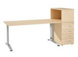 Schäfer Shop Select Büromöbelset LOGIN 2-teilig, Schreibtisch B 1600 mm
