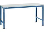 Manuflex Grundtisch UNIVERSAL Spezial, 1750 x 1000 mm, Kunststoff lichtgrau, brillantblau