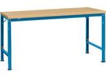 Manuflex Grundtisch UNIVERSAL Spezial, 1750 x 1000 mm, Multiplex natur, lichtblau