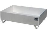 Bauer Auffangwanne VAW-2, L 1200 B x 800 x H 360 mm, bis 224 l, Edelstahl, unterfahrbar