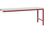 Manuflex Ansatztisch UNIVERSAL Spezial, Tischplatte Kunststoff, 2000x1000, rubinrot