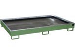 Bauer Regalwanne RW 2200-2 PE, mit PE-Einsatz, L 2165 x B 1315 x H 510 mm, resedagrün RAL 6011