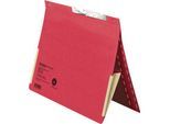 Pendelhefter Falken, Format A4, für bis zu 200 Blatt, 2 Fächer, Schlitzstanzung, Behördenheftung, Tasche, Recycling-Karton, rot, 50 Stück