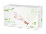 Einmalhandschuhe Medi-Inn® PS Nitril White Plus, für links/rechts, puderfrei, nicht steril, allergikergeeignet, Größe M, Nitril, weiß, 100 Stück