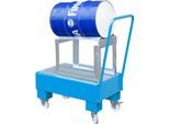 Auffangwanne, Typ AW60-1 SRF, fahrbar, blau RAL5012