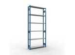 Schulte MULTIplus250 Steckregal, Grundregal, 7 Fachböden, bis 250 kg je Fachboden, werkzeuglos montierbar, B 1300 x T 300 x H 3000, enzianblau/verzinkt