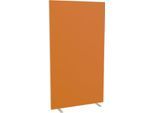 Design-Trennwand Paperflow, Stoffbespannung orange, schwer entflammbar gemäß DIN 4102 (B1), desinfektionsmittelbeständig, B 940 x T 390 x H 1740 mm