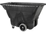 Rubbermaid Kippmulde Tilt Truck, manuell kippbar, 0,4 m³ (380 l), Traglast 205 kg, B 1457 x T 682 x H 860 mm, Strukturschaum, schwarz