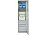 Schäfer Shop Genius Materialschrank FS, 5 OH, abschließbar, 2 Fachböden/6 Schübe, bis 250 kg, B 545 x T 520 x H 1950 mm, Stahl, lichtgrau/lichtgrau