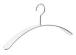 Acryl-Kleiderbügel Rudolf Weber KG Curve, Bügelstärke 6 mm, verchromter, drehbarer Haken, 4 Stück, transparent