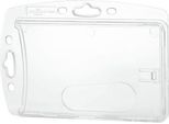 Ausweishalter Durable HARTBOX, für 1 Karte im Hoch-/Querformat, Daumenstanzung, Befestigungslaschen, B 101 x H 71 mm, Polystyrol, transparent, 10 Stück