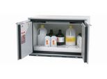 Sicherheitsunterbauschrank Typ 90 asecos UB-T-90, Flügeltüren, Front Lichtgrau, B 893 x T 574 x H 600 mm