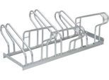 Bügelparker, 2-seitig, für Reifen bis B 55 mm, B 1050 x T 3200 x H 500 mm, Stahl feuerverzinkt, 6 Einstellplätze, montiert