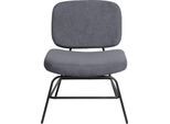 meet by Paperflow Sessel Curve, Industrial Design, Polyesterbezug, Gestell Stahl & Sperrholz, B 570 x T 710 x H 755 mm, anthrazit
