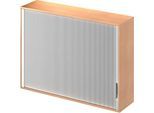 Schäfer Shop Genius Aufsatz-Querrolladenschrank TETRIS WOOD, 3 OH, B 1600 x T 421 x H 1110 mm, Mitteltrennwand, Buche-Dekor