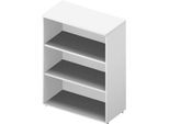 Regal ARLON OFFICE, 3 Ordnerhöhen, 2 variable Fachböden, B 900 x T 450 x H 1232 mm, weiß/weiß