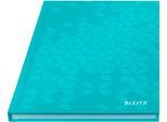 Notizbuch Leitz WOW, DIN A5, 80 karierte Blatt, Hardcover-Einband, FSC®-zertifiziert, eisblau