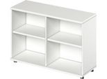 Schäfer Shop Genius Regal TETRIS WOOD, 2 OH, Höhe inkl. Gleiter, B 1200 mm, weiß