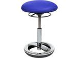 Fitness-Hocker SITNESS BOB, ergonomisches Sitzen, Sitzhöhe 440 bis 570 mm, blau, Gestell verchromt