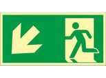 Schild Treppe abwärts, linksweisend
