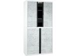 Rollladenschrank, Rollladen grau gesprenkelt, Höhe 2040 mm