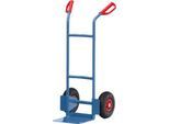 Stahlrohrkarre, bis 200 kg, H 1150 mm, Luftbereifung, blau