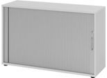 Querrollladenschrank Breno, 2 OH, abschließbar, stapelbar, B 1200 x T 400 x H 748 mm, Spanplatte, lichtgrau