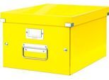 LEITZ® Ablage- und Transportbox Serie Click + Store, mittel, für DIN A4, gelb