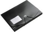 Eckspanner FolderSys JUMBO, A4, B 240 x H 320 mm, 3 Innenklappen & Gummizug-Verschluss, Polypropylen, Stärke 0,42 mm, schwarz, 10 Stück