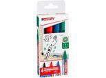 edding 360 Whiteboard Marker, farbsortiert, 4er Set, Rundspitze