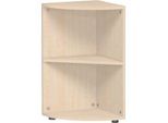 Eckabschlussregal PALENQUE, 2 OH, B 400 x T 400 x H 752 mm, Ahorn