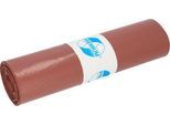 Deiss PREMIUM® Abfallsäcke, 120 Liter, Recycling-LDPE, robust und vielseitig, B 700 x H 1100 mm, braun, 250 Stück