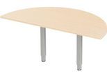 Schäfer Shop Select Ansatztisch PLANOVA ERGOSTYLE, 1/2 Kreis, Ahorn-Dekor/weißalu